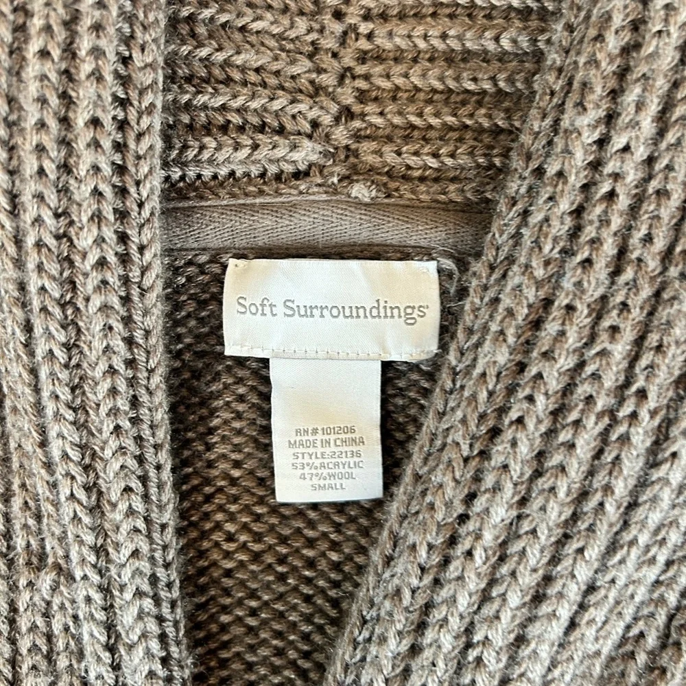 Soft Surroundings County Weekend Sweater Small Brown
